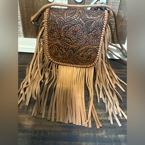 Montana West Brown and Tan Crossbody Bag